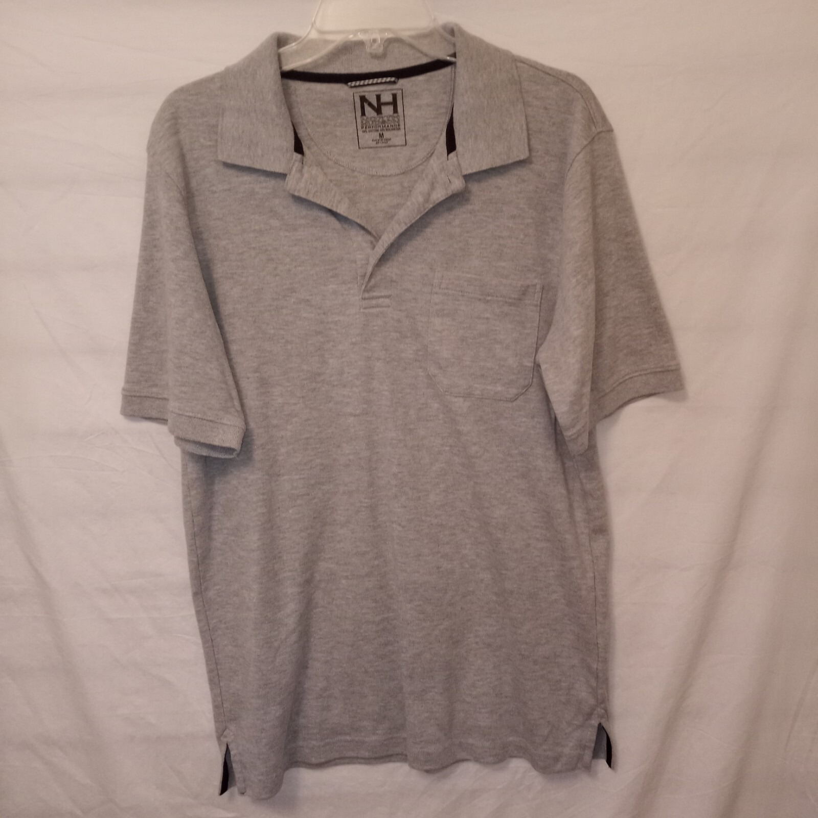 North Hudson Performance Golf Shirt Size M Short Sleeved Gray Collared Casual